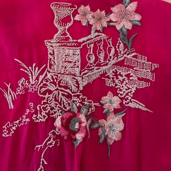 Johnny Was Elias Embroidered Blouse in Rose Violet - Picture 9 of 10